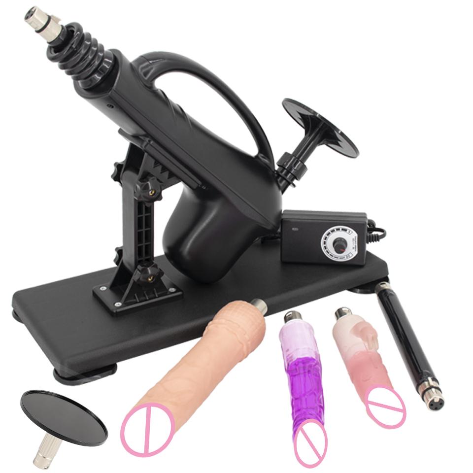Portable Automatic Sex Machine with Different Dildos for Female Masturbation ,Pumping Gun for Couple ,Uniqu Sex Toy