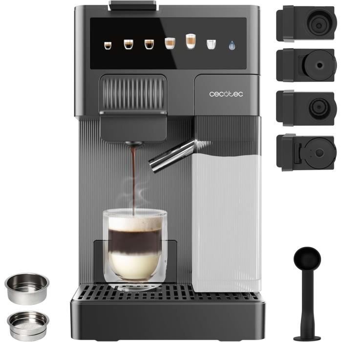 Cafetière - CECOTEC - FreeStyle Latte T - 1350W - 1,6L - 20 bars - Compatible Nespresso/Dolce Gusto