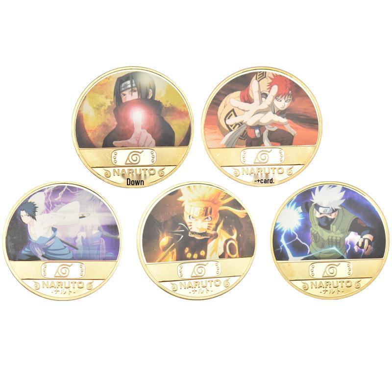 Naruto Uzumaki & Sasuke Metal Die-Cast Anime Coin Collection