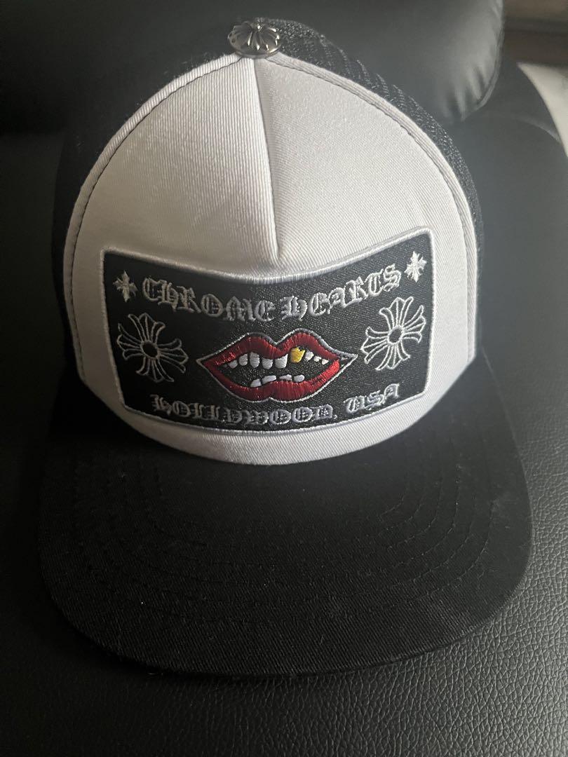 

[USED] CHROME HEARTS Trucker Cap White/Black