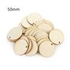 50pcs Round Wooden Discs With Holes Unfinished Predrilled Natural Wood Slices DIY Crafts Centerpieces Wooden Christmas Ornaments