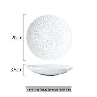 Ru Han Ceramic Stone Pattern Dinner Plate