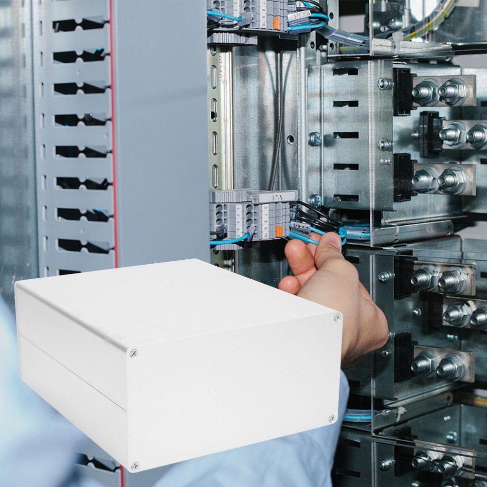 Aluminum Project Box Matte Silver Split Type DIY Electronic Enclosure Case 80x160x180mm