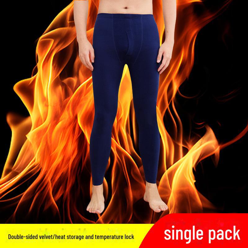 Men's Seamless High Waist Thermal Leggings - Warm Cotton Wool Autumn Pants