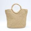 New Retro Portable Straw Bag Simple Solid Color Hand-woven Bag Large Capacity Holiday Beach Bag Women's Bag