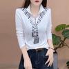 Spring and Autumn New Zipper Lapel Fashionable Solid Color Casual Slim Long-sleeved Top Base Shirt