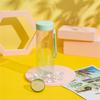 Zeitstempel Präzisionsskala Gewindebecher Mündungssiegel Auslaufsichere Tragbare Wasserflasche Sportbecher PC-Material. Mit Textur zum Mitnehmen
