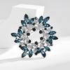 Ladies Light Luxury Vintage Elegant and Fashionable Round Flower wreath Brooch Versatile and Unique Design Sense