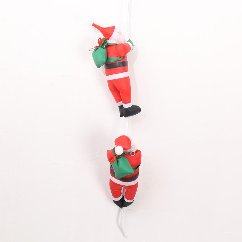 25CM Santa Claus Climbing Ladder Christmas Tree Ornament for Home, Hotel, and Mall Decor