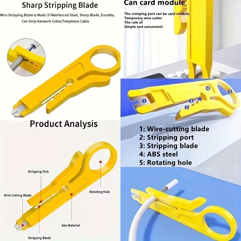 Wire Stripper Knife Crimper Pliers Crimping Tool Cable Stripping Wire Cutter Multi Tools Cut Line Multifunctional Hand Tools