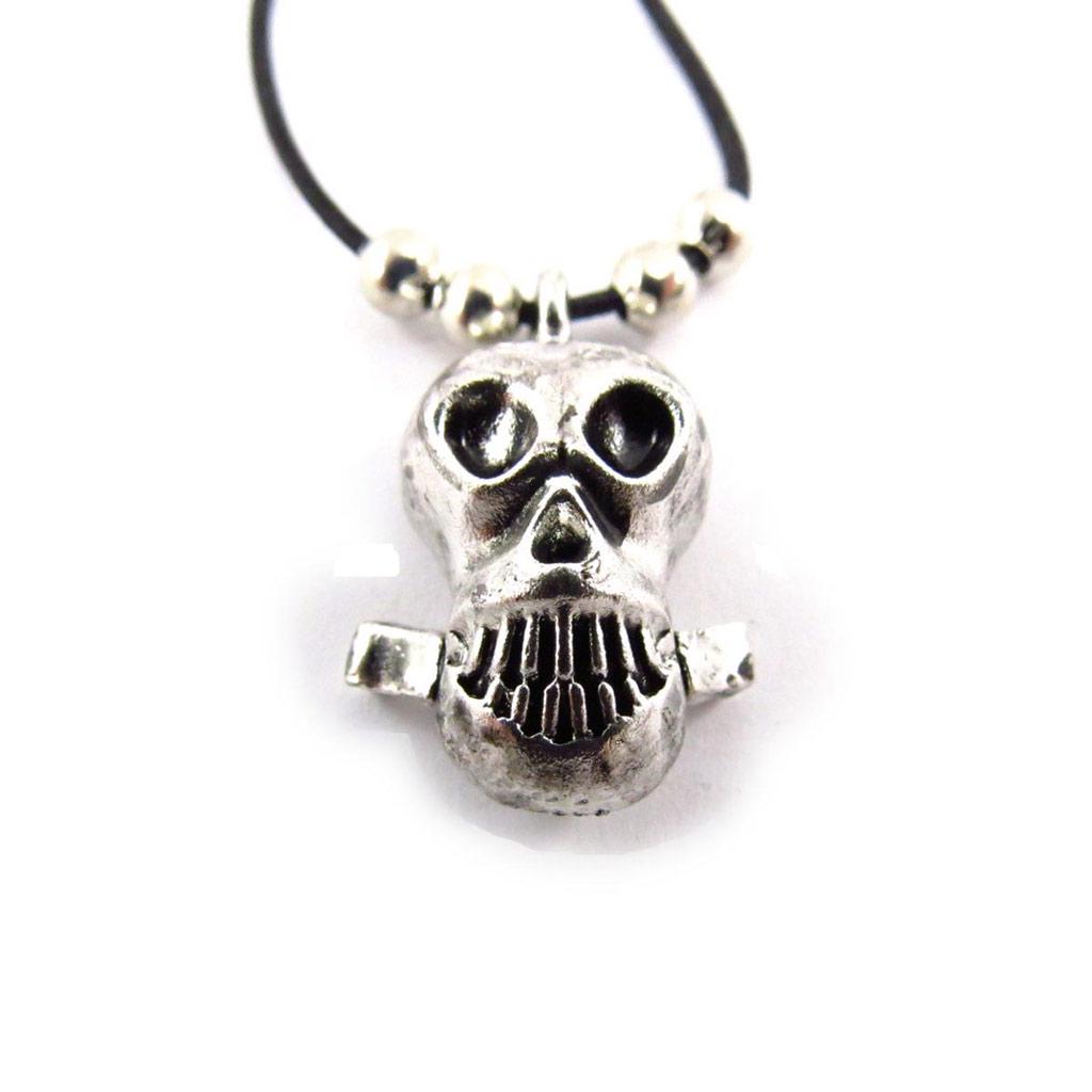 Les Trésors De Lily [J7228] - Black 'Skull' Designer Bracelet