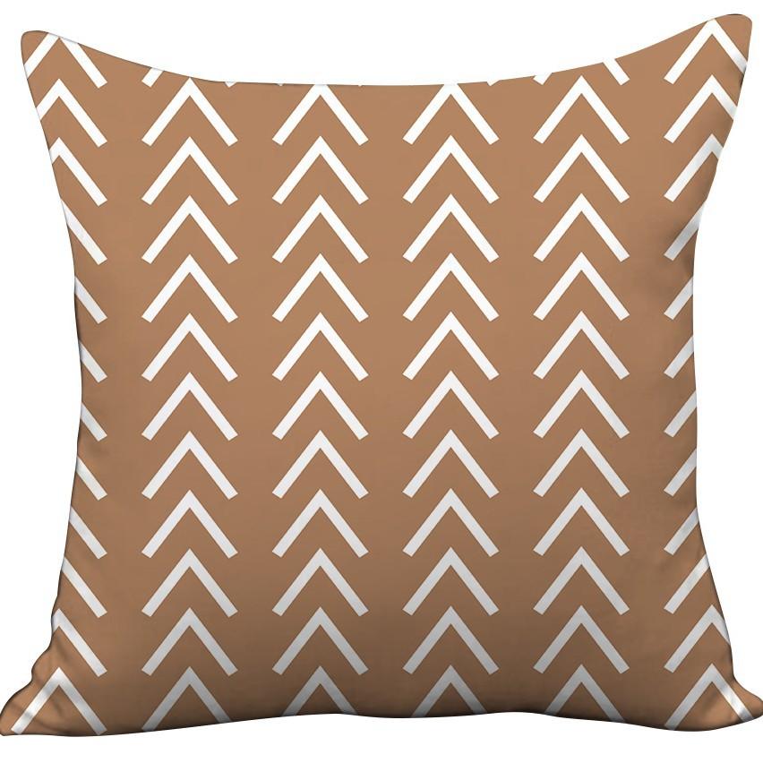 Modern Simple Nordic Style Plush Sofa Pillowcase Small Flower Letter Print Ins Macaron Color Pillowcase