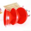 Red 4-Piece Multi-Purpose Thickened Funnel Set for Pouring Wine or Oil