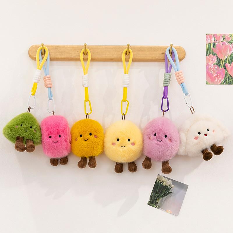 Cute Zongzi Dumplings Rice Dumpling Steamed Rolls Pastry Plush Toy Pendant For Girls And Collectors