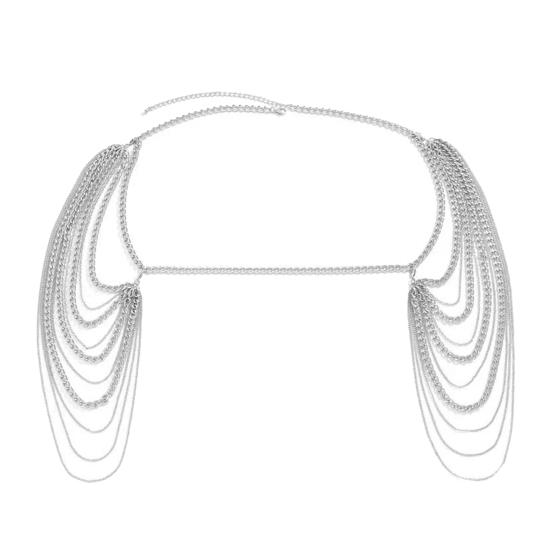 Women Body Chain Multi-layered Tassel Shoulder Chain Date Night Nightclub Party Shoulder Jewelry Celebrity Performance Prop