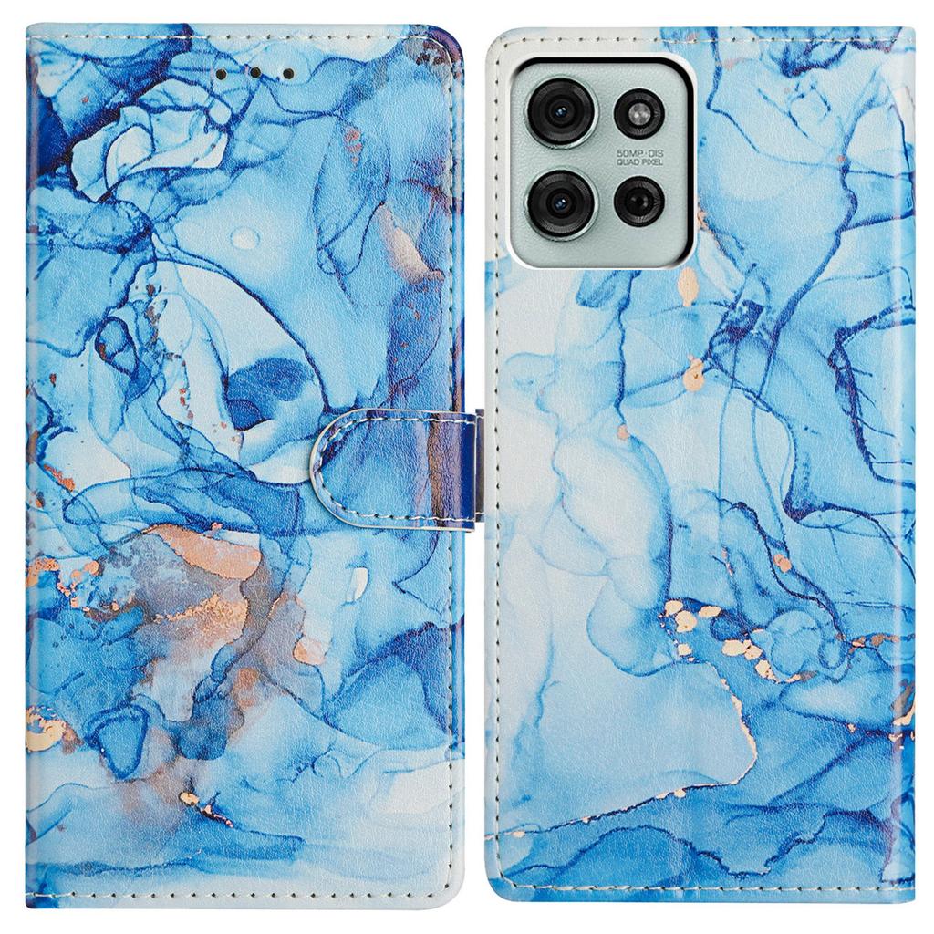 For Motorola Moto G86 5G Case Pattern Printing Wallet Stand Flip Leather Phone Cover with Strap
