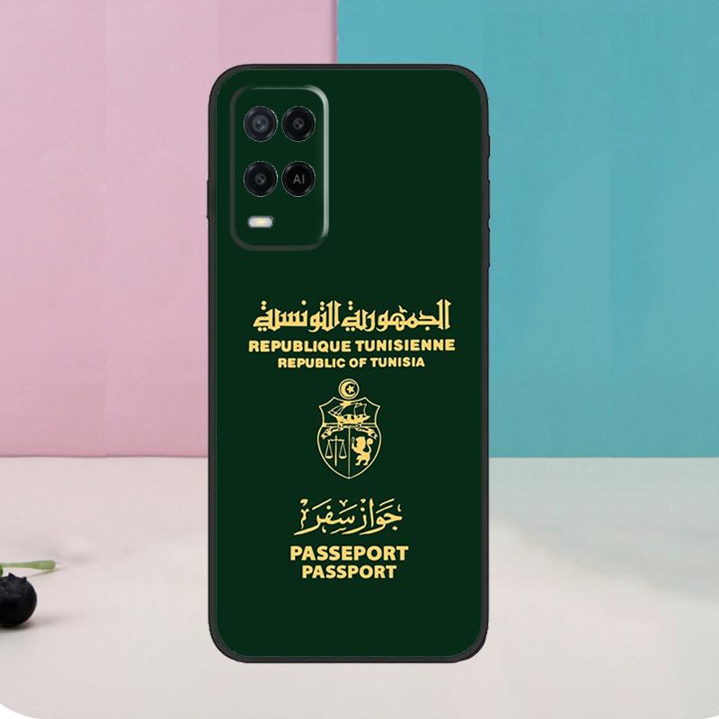 Tunisia Flag Map For OPPO A74 A94 A54 A58 A78 A98 A5 A9 A53 A15 A52 A72 A17 A57 A77 A16 A76 A96 A57S Case