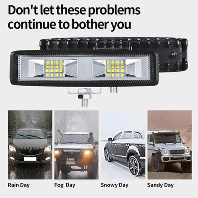 48W Car Work Light LED Bar 16LED Working Bar 12-24V Headlight For Motorcycle Truck Boat Tractor Trailer Off Road LED Car Light