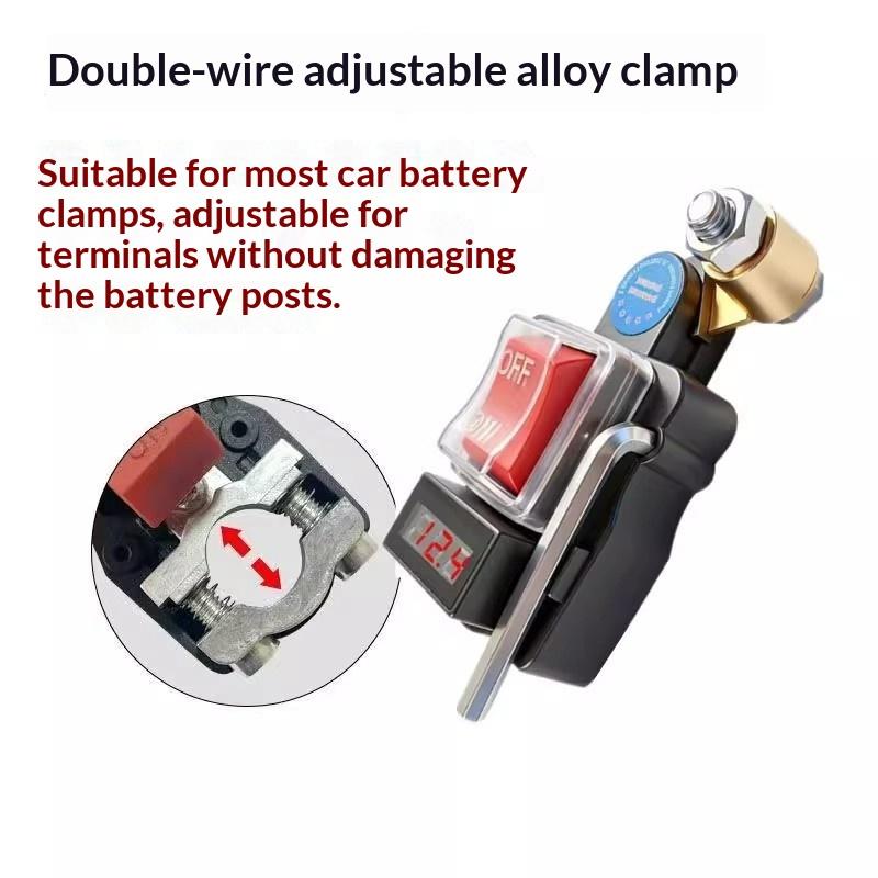 Car Battery Disconnect Switch With Digital Voltage Display 12V 24V Universal Heavy Duty Master Power Cut Off Switch