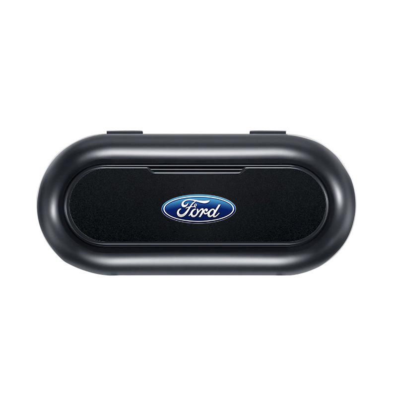 

Автомобильный солнцезащитный козырек Органайзер для хранения очков Держатель Аксессуары Для Ford Focus Mk2 Mk3 Fiesta Ranger Mondeo S-MAX Kuga Mustang ford чёрный