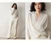 2026 Autumn/Winter Women's V-Neck Cashmere Lace Crossover Wool Sweater