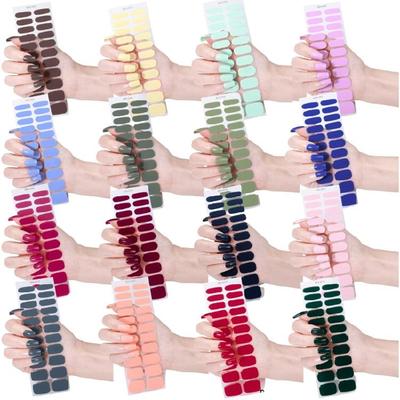 22Pcs Gel Nail Wraps Kit Full Cover Gel Nail Stickers No UV Lamp Required Suitable for Everyday Wear and Special Event