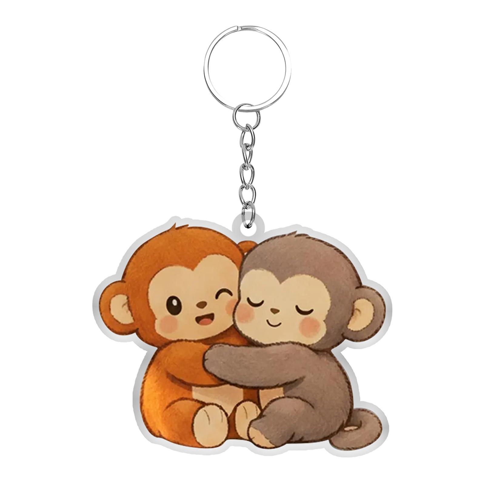 

2D Cute Tigers Keychain,Cute Anime Character Keychains,Can Be Used For Backpacks, Wallets, Car Keys