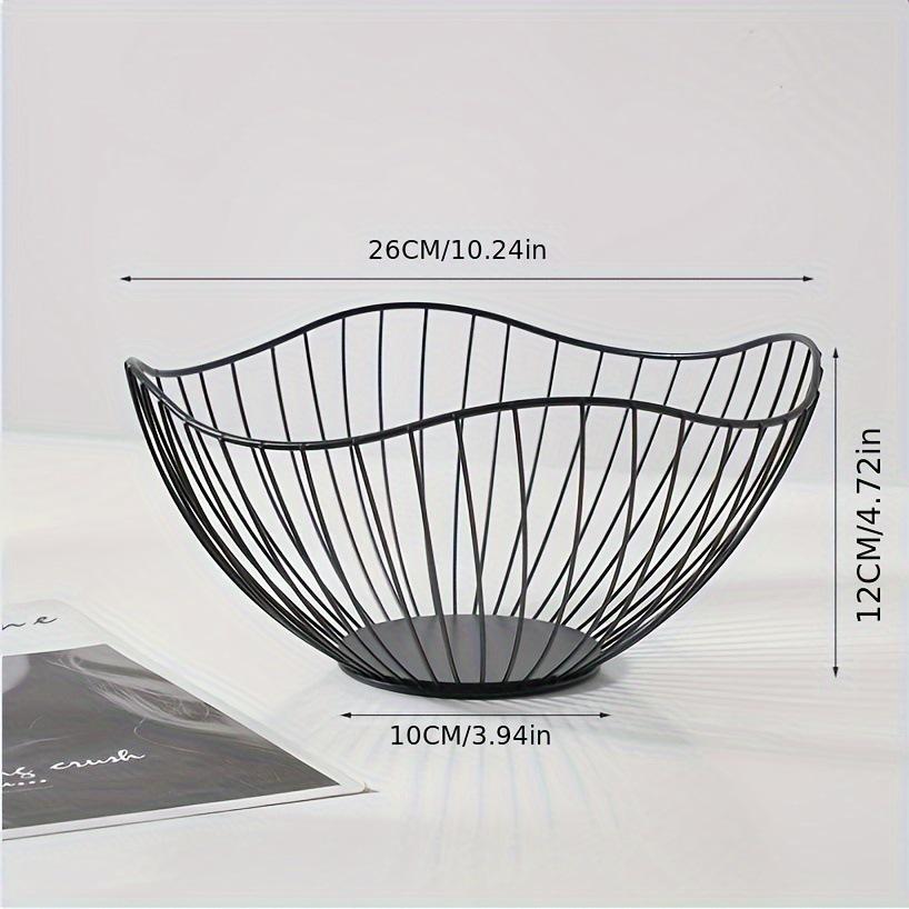 Nordic Minimalist Wrought Iron Fruit Basket - Creative Living Room Decoration for Snacks & Candy