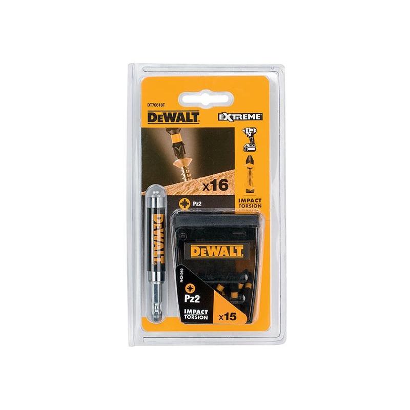 Dewalt Elektrowerkzeuge Extreme Impact Torsion Bits Pz2 (tic Tac Box 15) Und Halter
