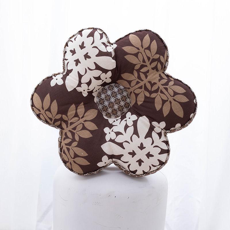 Korejský polštářek s květinami švestky: Celobavlníkový polštářek na zdřímnutí do kanceláře a ložnice