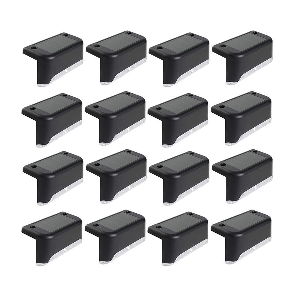 

Уличные солнечные палубные светильники, солнечные ступенчатые светильники, водонепроницаемые светодиодные солнечные светильники, белый свет для улицы чёрный