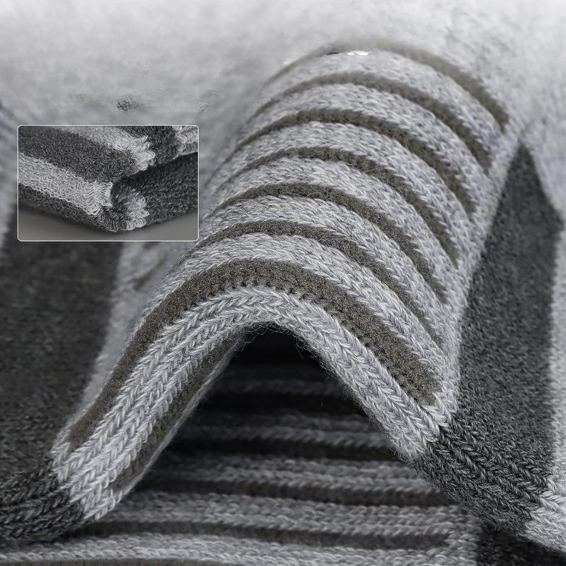 5 Pairs Men's Outdoor Running Towel Bottom Mesh Breathable Quick Dry Badminton Hiking Sports Socks