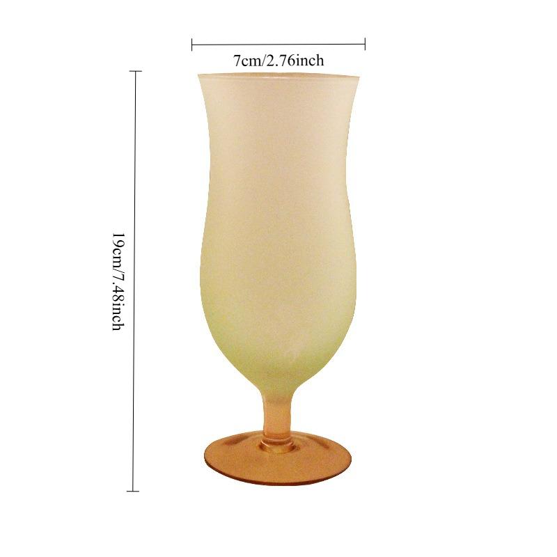 Pastel Frosted Glass Goblets Drinkware Home High-footed Cups Home Kitchen Party Bars Cocktail Glasses Beverage Juice Decor Gifts