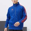 adidas Unisex Navy Orange Classic 3-Stripes Stand Collar Sports Jacket TR30JT-BUOG
