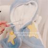 Cute Warm Dog Hooded Sleeprobe Cloak-Style Soft Pet Star Cloak Comfortable Thickened Puppy Nightgown for Pet Cats Dogs