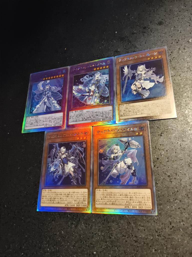 Yu-gi-oh! 5pcs/set Tearalaments  Diy Self-made Card Collection Cards Gauze Flash Anime Toy Gift Colorful Flash