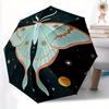 1pc Moonlight Butterfly Automatic Open/Close Umbrella with Windproof, Functional Design, 8-Rib Sturdy Canopy