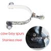 Stainless Steel Horse Spur Exquisites Roping Spur Rustproof Horse Boot Spur Decoration for Equestrian Competition