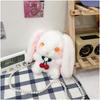 Kawaii Bunny Plush Small Bag With Inner Zipper Pocket For Street Fashion