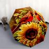 1pc Cardinals Sunflower Fashionable Automatic Opening/Closing Folding Umbrella with 8 Bones, Windproof Portable, Daily Use38
