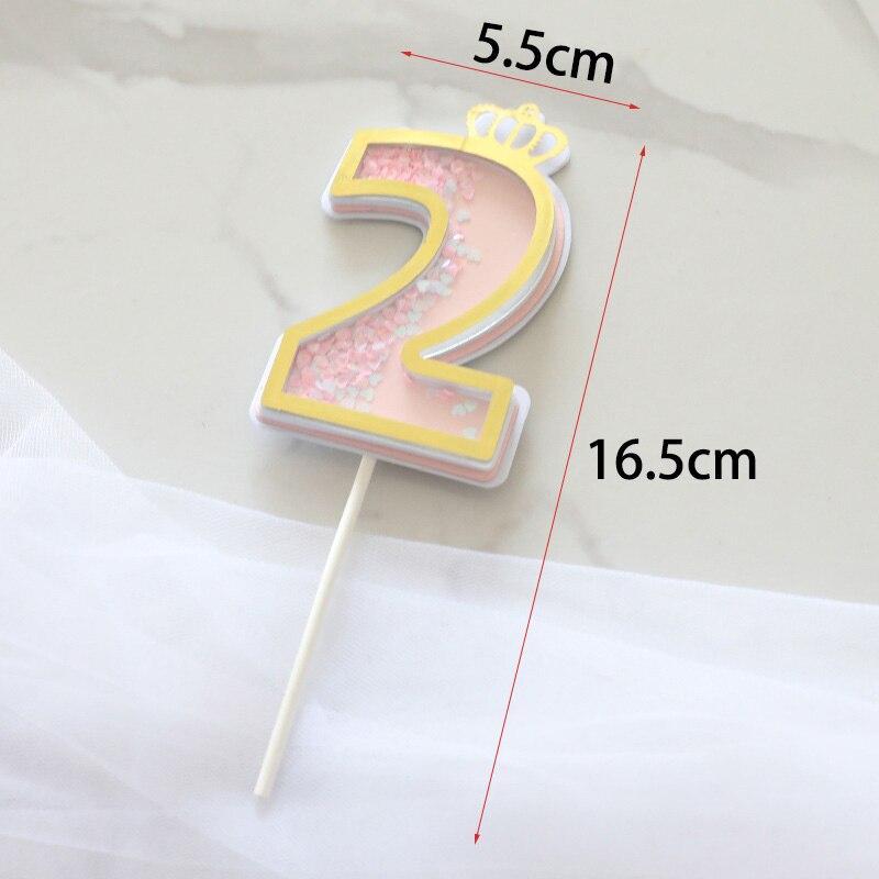 Zolunu Candela di compleanno viola rosa numero 4, topper per torta glitterato per ragazze donne viola rosa decorazioni per feste a tema forniture
