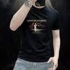 Men's Heavyweight Stretch Short Sleeve Slim Fit Printed T-shirt with High Street Style