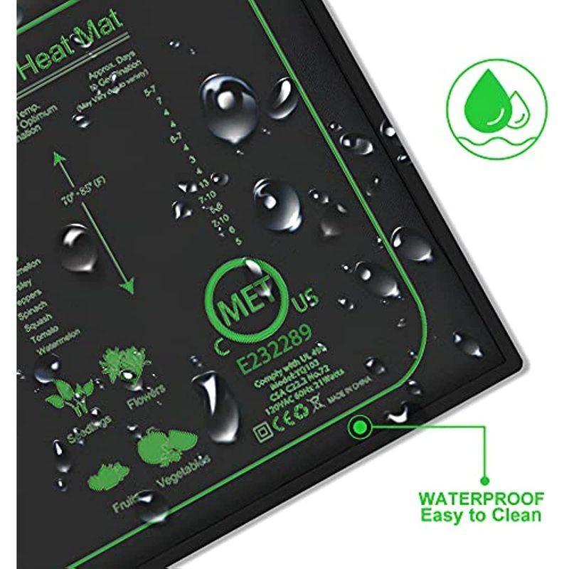 110V/220V Electric Heated Thermal Pads Waterproof Seedling Heating Mats for Seed Indoor Garden Hydroponics Plants Germination