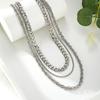 Hip Hop Gothic Thick Chain Collar Necklace For Women Multi Layered Metal Girls  Party Jewelry Gift