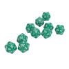 10 Stück Polyedrisches Würfelset Kunststoff Leichtgewicht 20-seitige Würfel für Rollenspiel-Tischspiele Grün