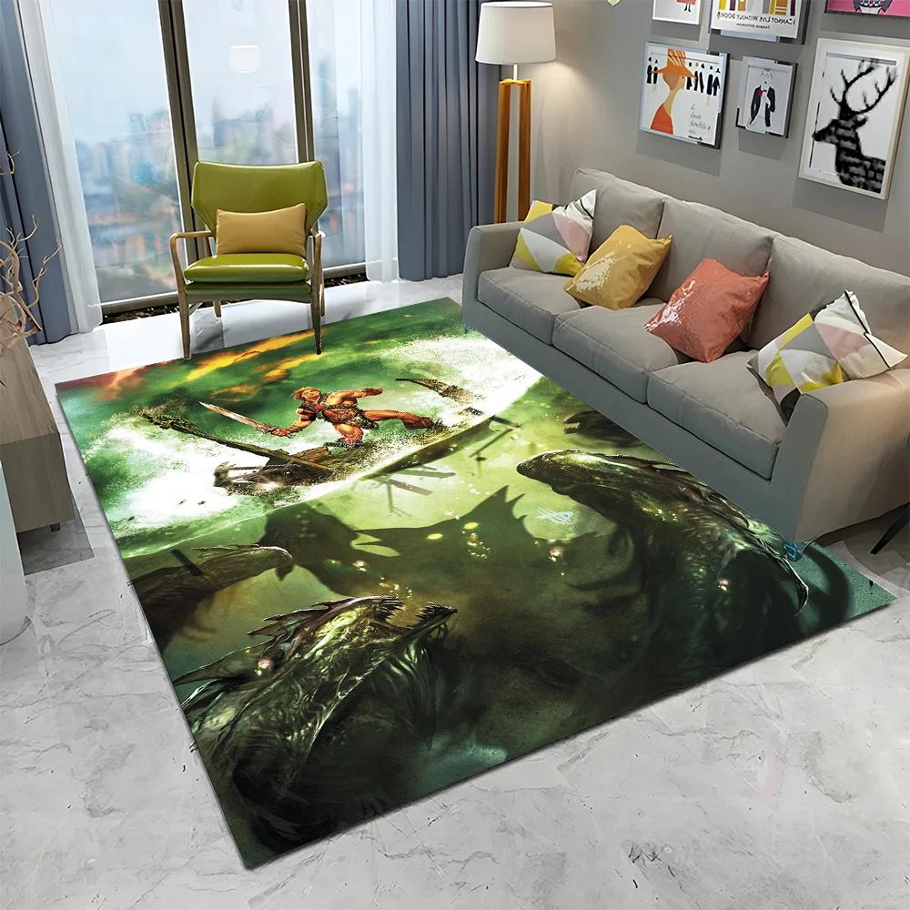 He Man Masters of The Universe Carpet Rug for Home Living Room Bedroom Sofa Doormat Decor,kids Play  Area Rug Non-slip Floor Mat