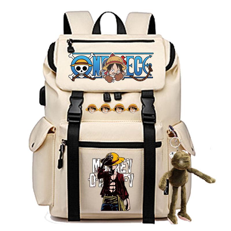 2024 Cross-border New Popular ONE PIECE Cartoon Pattern Backpack College Student Large-capacity Laptop