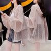 2025 Sommer Atmungsaktive Sonnenschutzjacke Damen Sonnenschutzkleidung Modisches Design Netzstoff Damen Patchwork Spitze Kapuzenjacke A77
