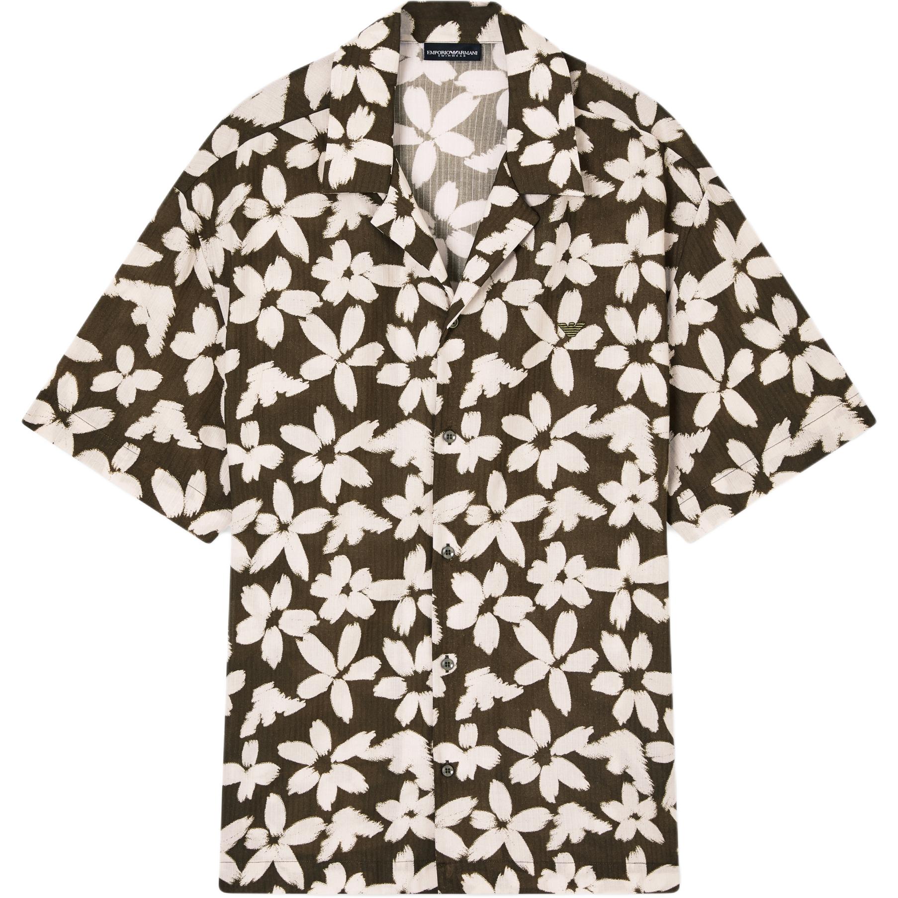 Emporio Armani Ss26 Cotton Floral Eagle Print Polo Shirt Men shirts EM000593-AF20443-F7123 L