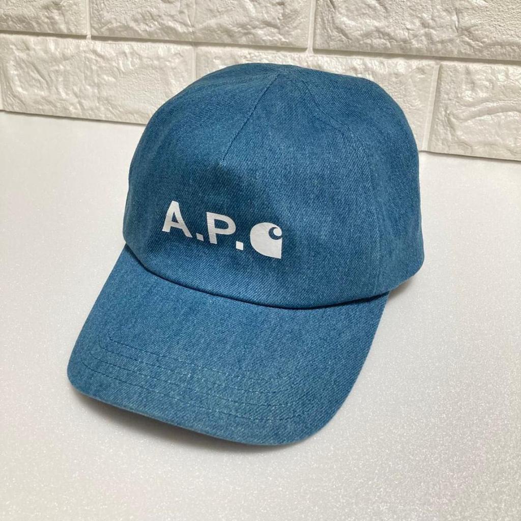 Used A.P.C. x CARHARTT WIP collaboration denim cap 54cm